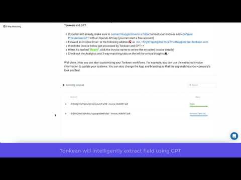 Tonkean InvoicesGPT