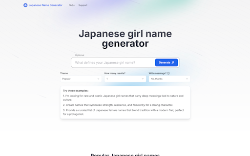 Japanese Name Generator