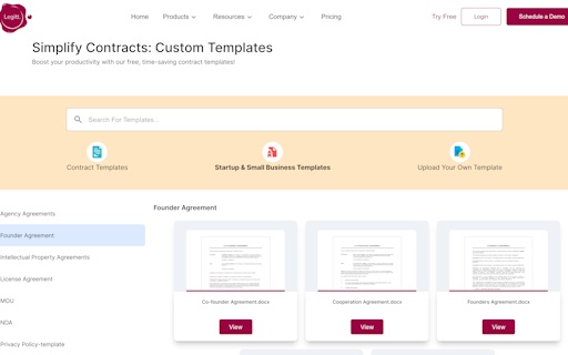 Legitt AI Free Contract Templates