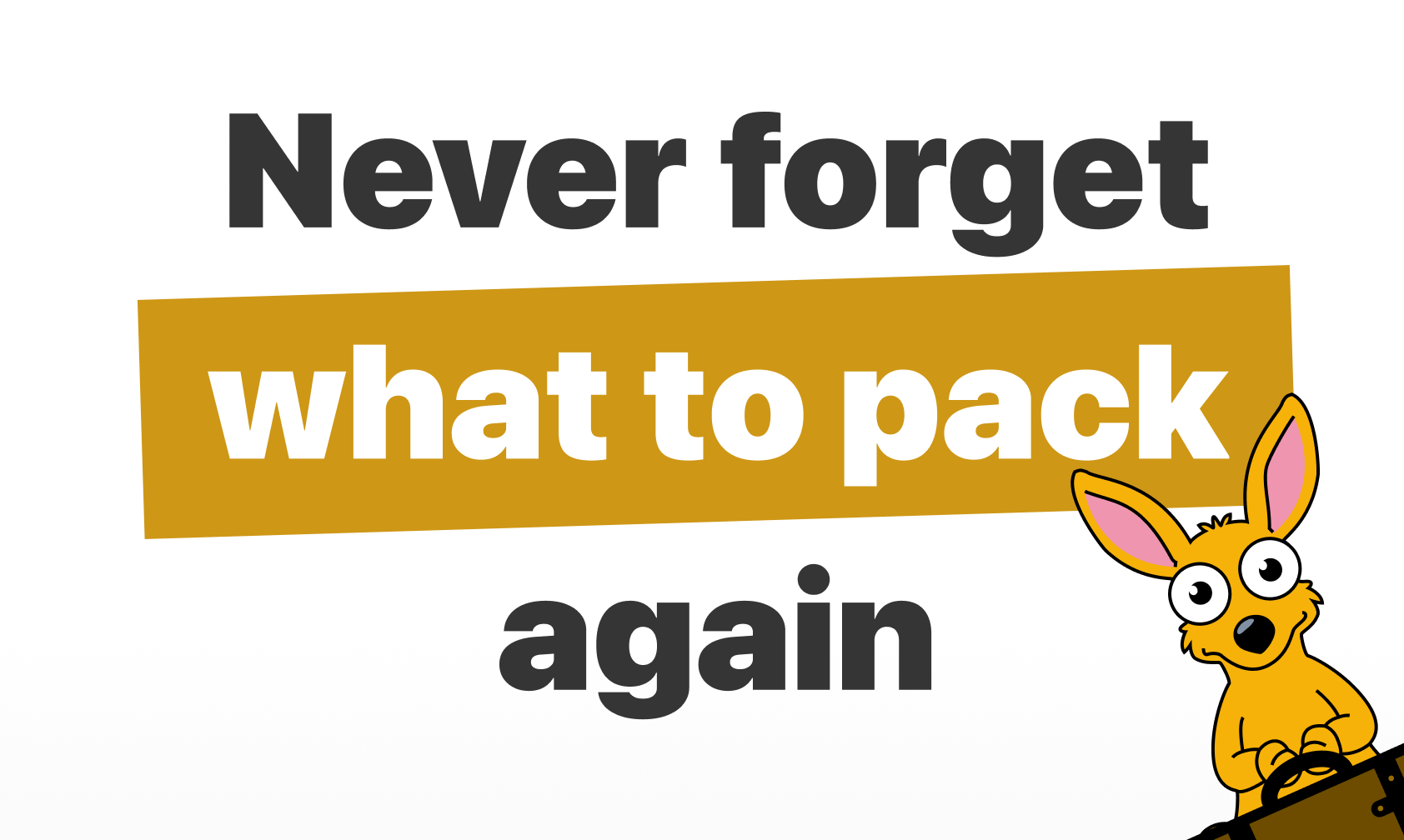 Packing Checklist with Packy