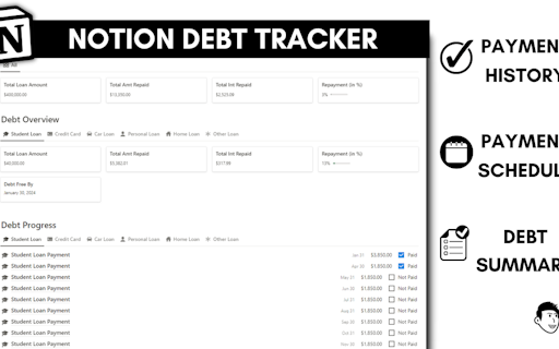 Notion Debt Tracker