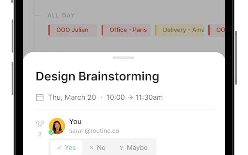 Routine iOS
