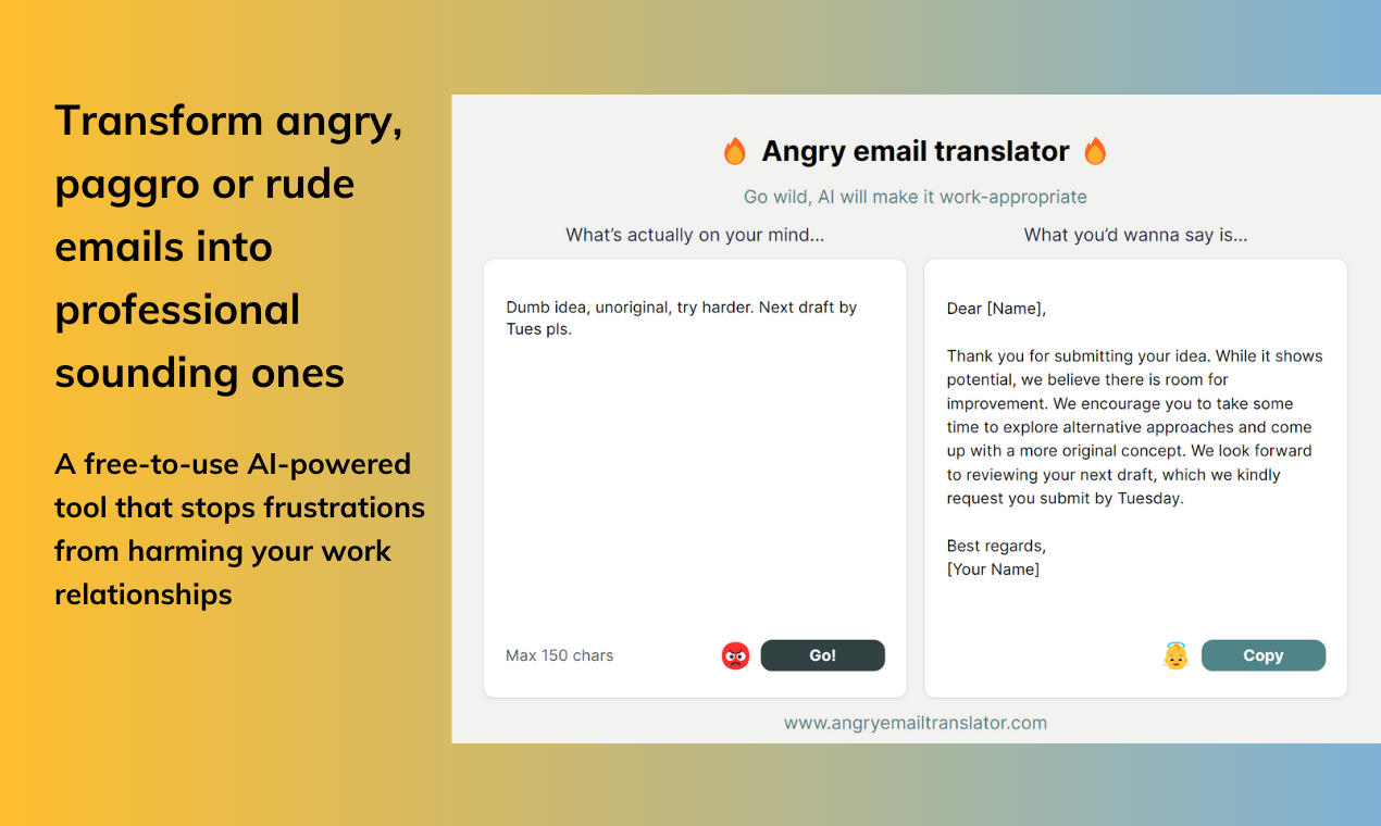 Angry Email Translator