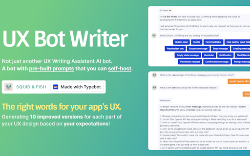 UX Bot Writer