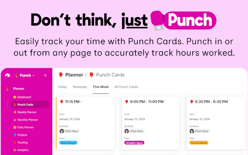 Punch Time Tracker