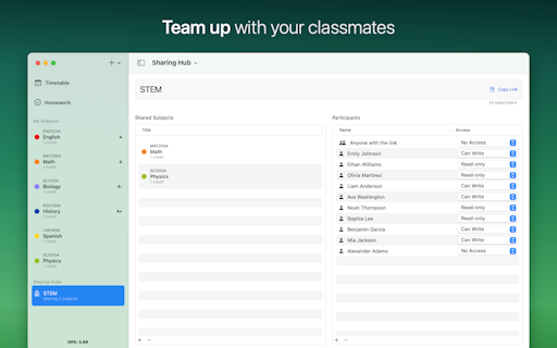 Subjects for Mac