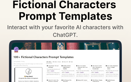 100+ Fictional Characters Prompts