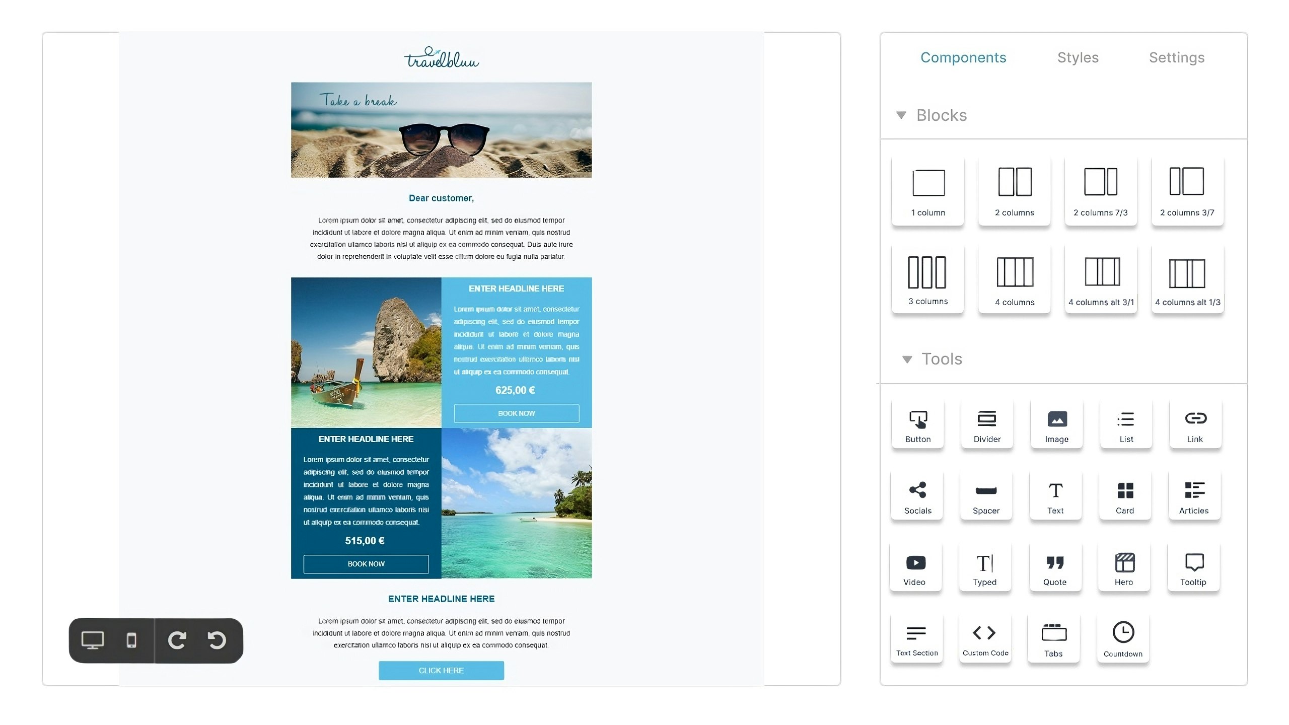 LeadsX10 Email Editor