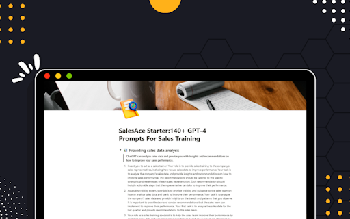 SalesAce: GPT-4 Prompts for Sales