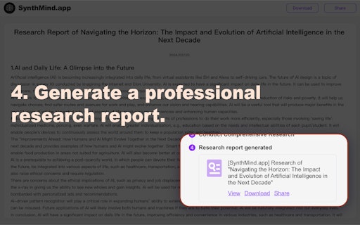 Research Agent by SynthMind