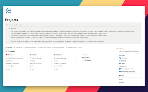 Clinic Operations Dashboard