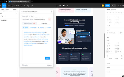 AI Grammar Checker & Rewriter for Figma
