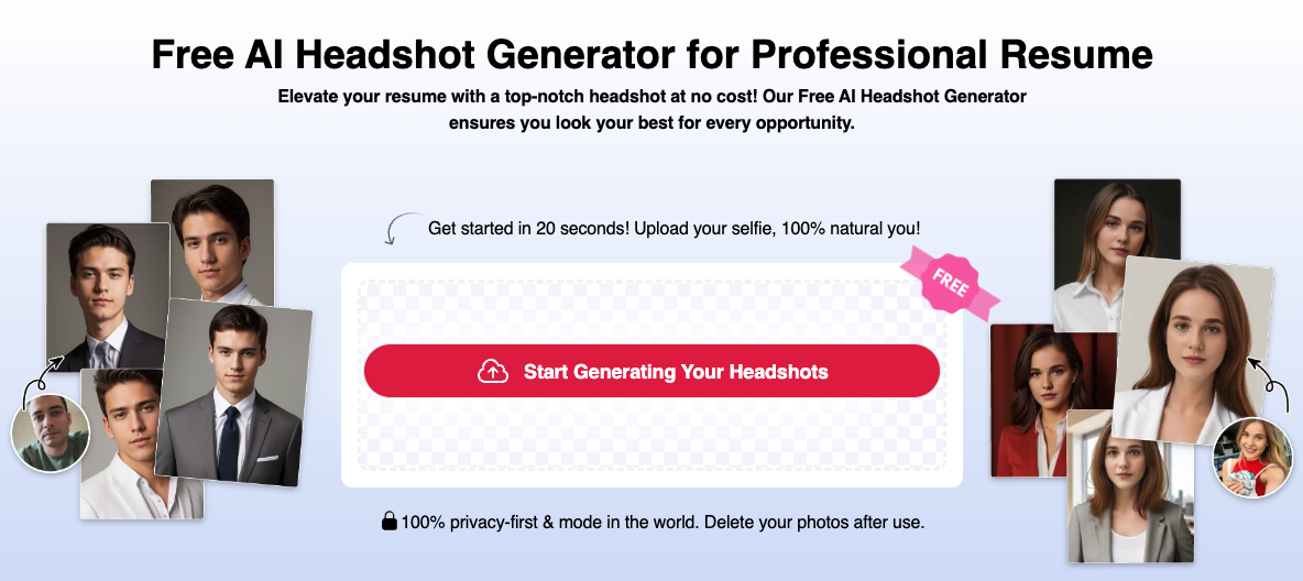 Free AI Headshot Generator | Supawork AI