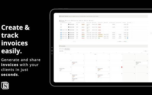 Simple Invoice Template and Mini Tracker