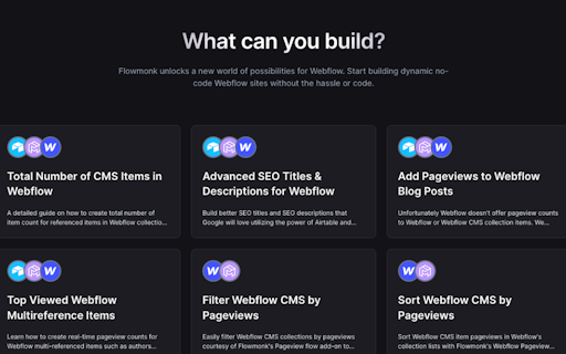 Webflow & Airtable Syncing Tool Flowmonk