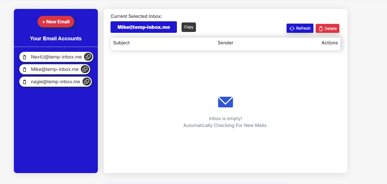 Temp inbox is a temporary email system
