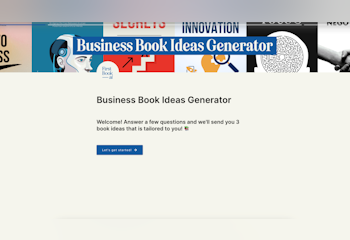 First Book ai - Book Ideas Generator