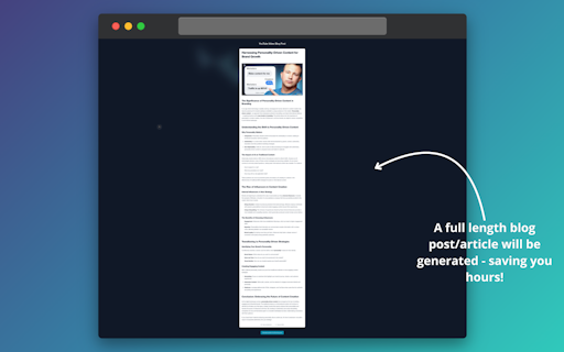 Youtube to Blog Post Generator