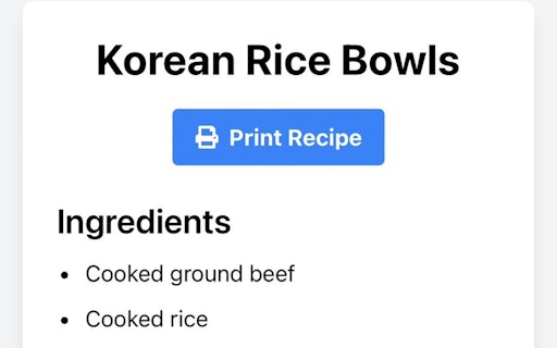 Recipe Lens