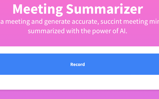 AI Meeting Summarizer