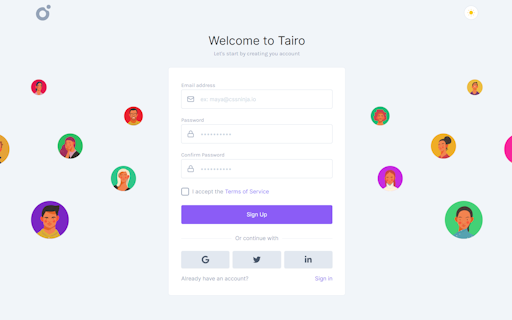Tairo Dashboard System