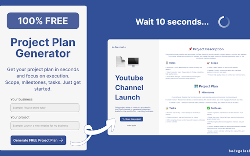 Project Plan Generator