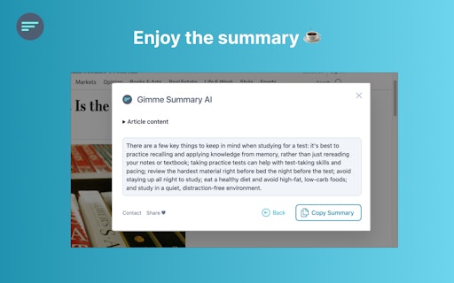 Gimme Summary AI