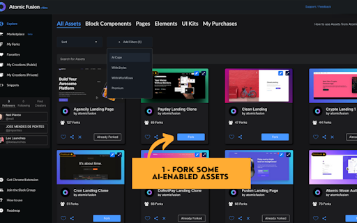 Atomic Fusion: AI Copy for Bubble Pages