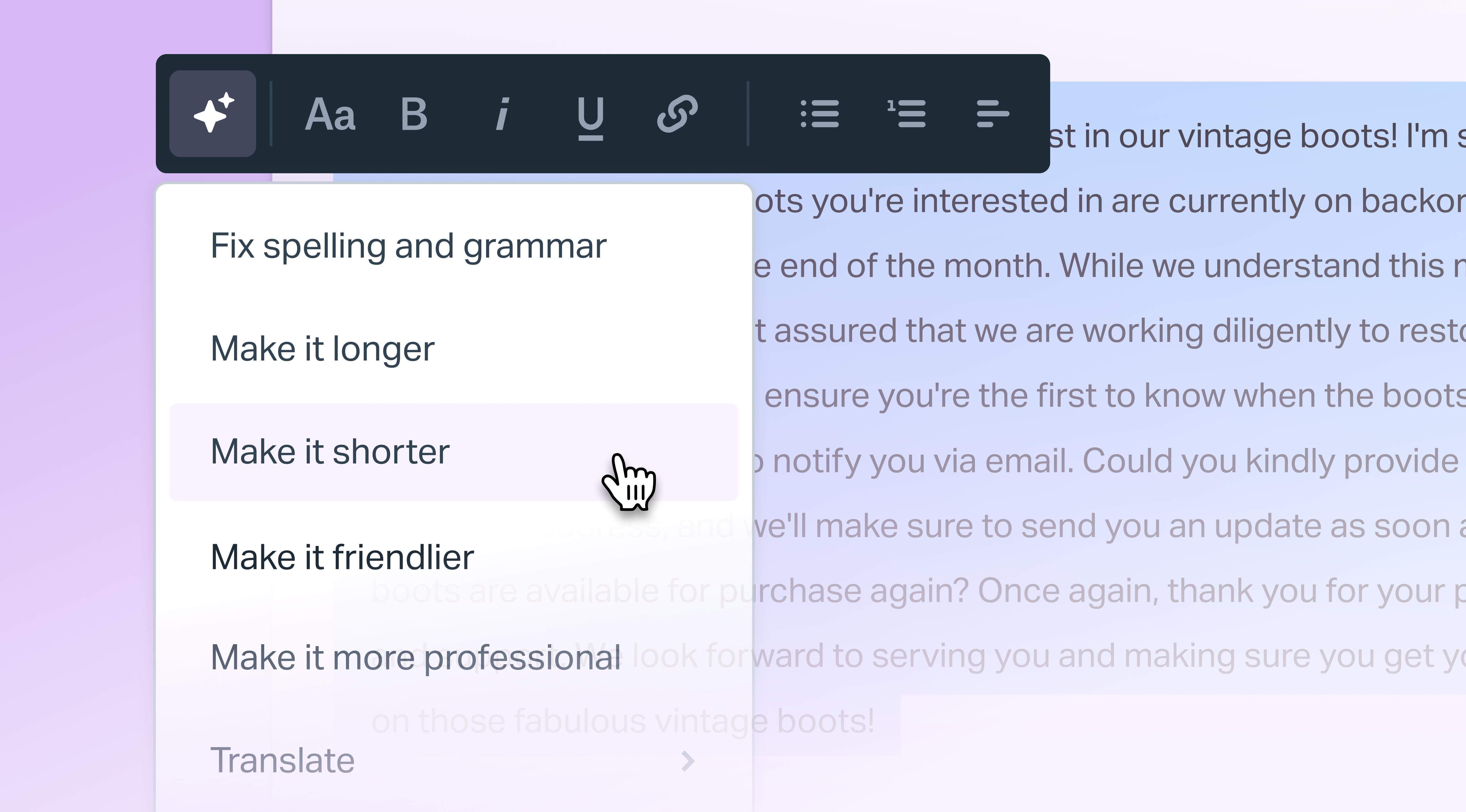 AI assist by Help Scout