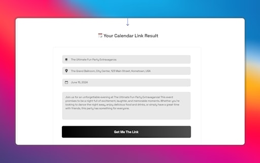 AI Calendar Link Generator