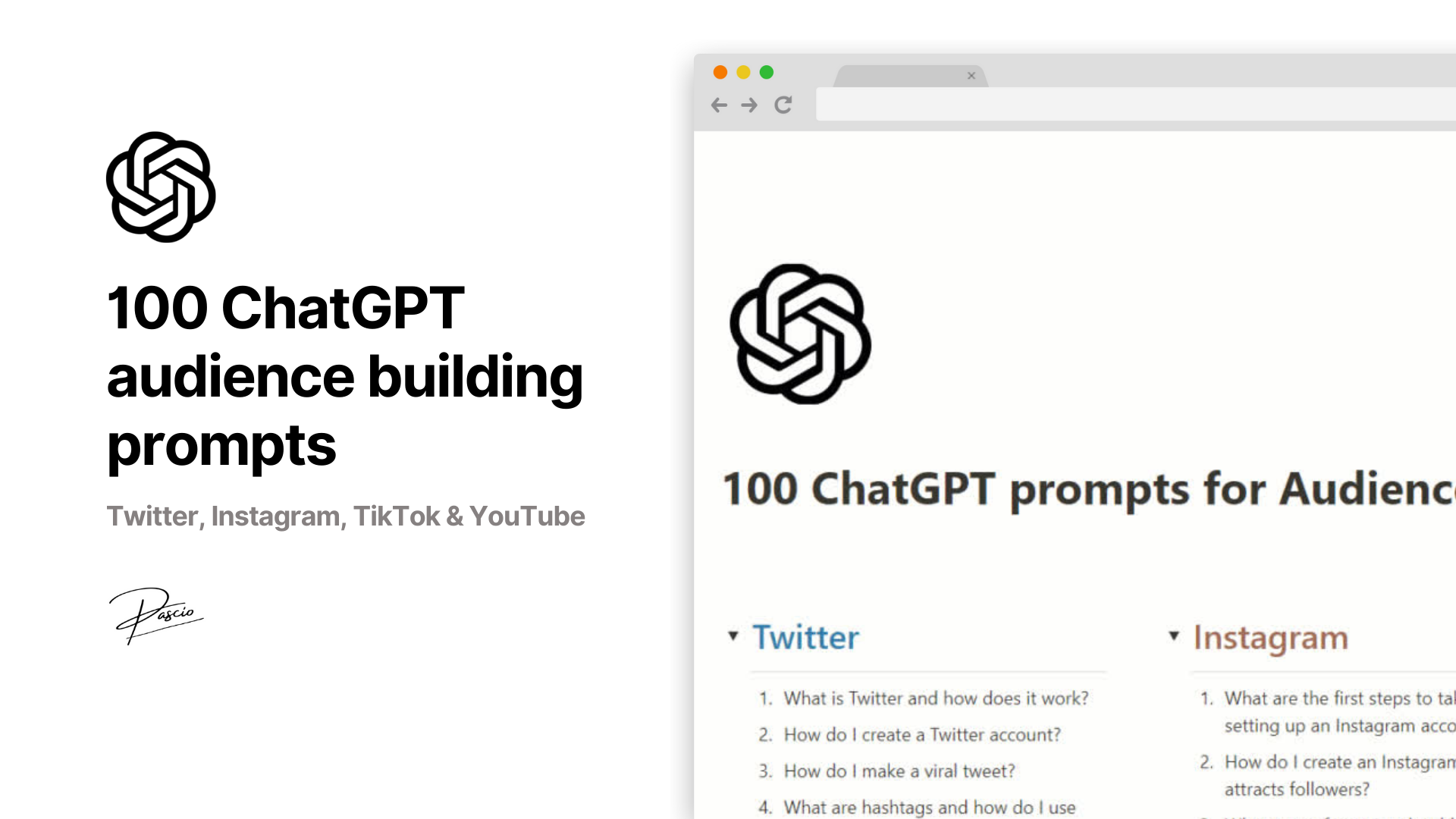 100 ChatGPT Audience Building Prompts