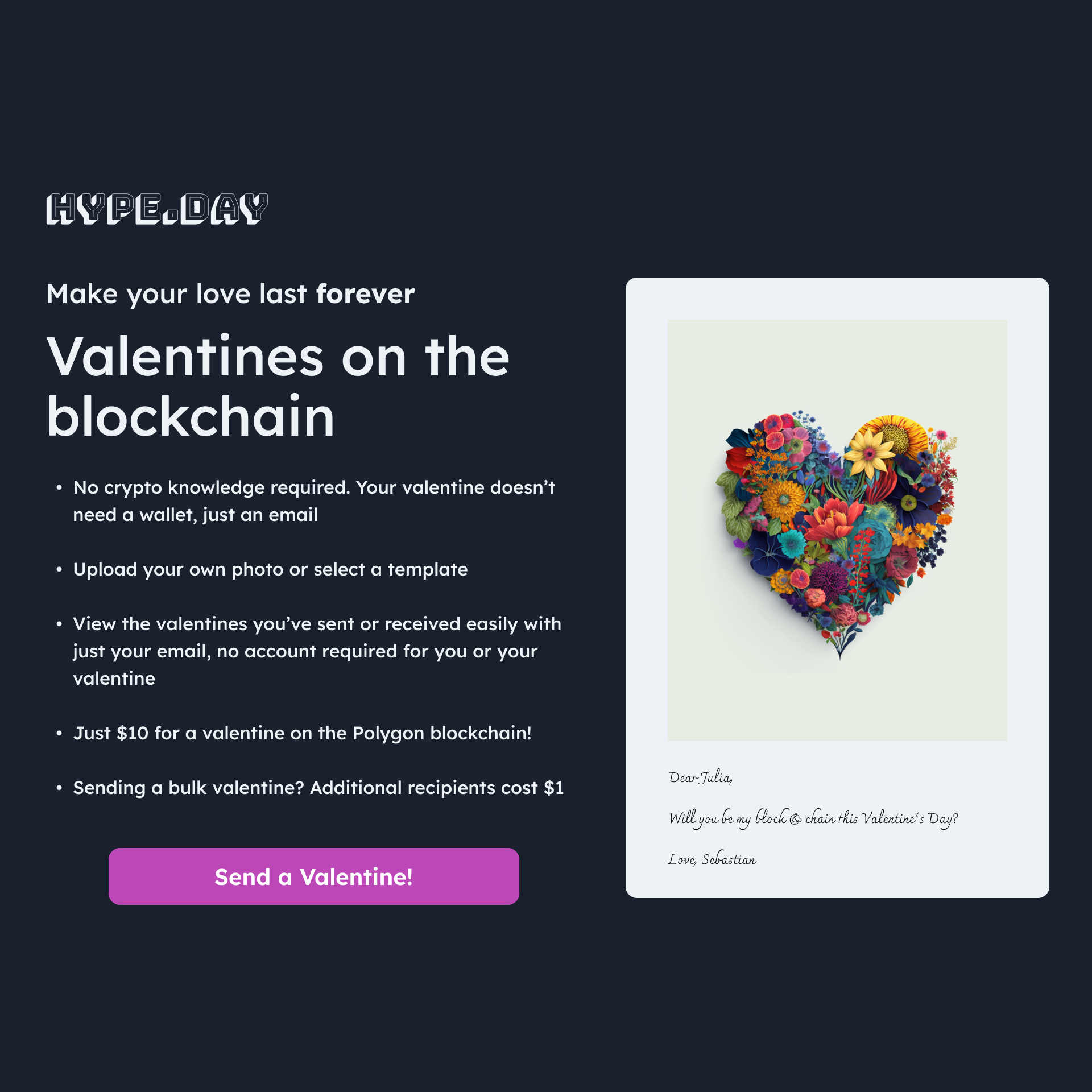 Valentine's Day NFT Cards by Hype.Day