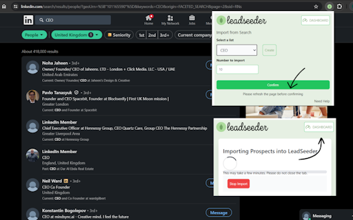 Leadseeder - LinkedIn Automation Tool