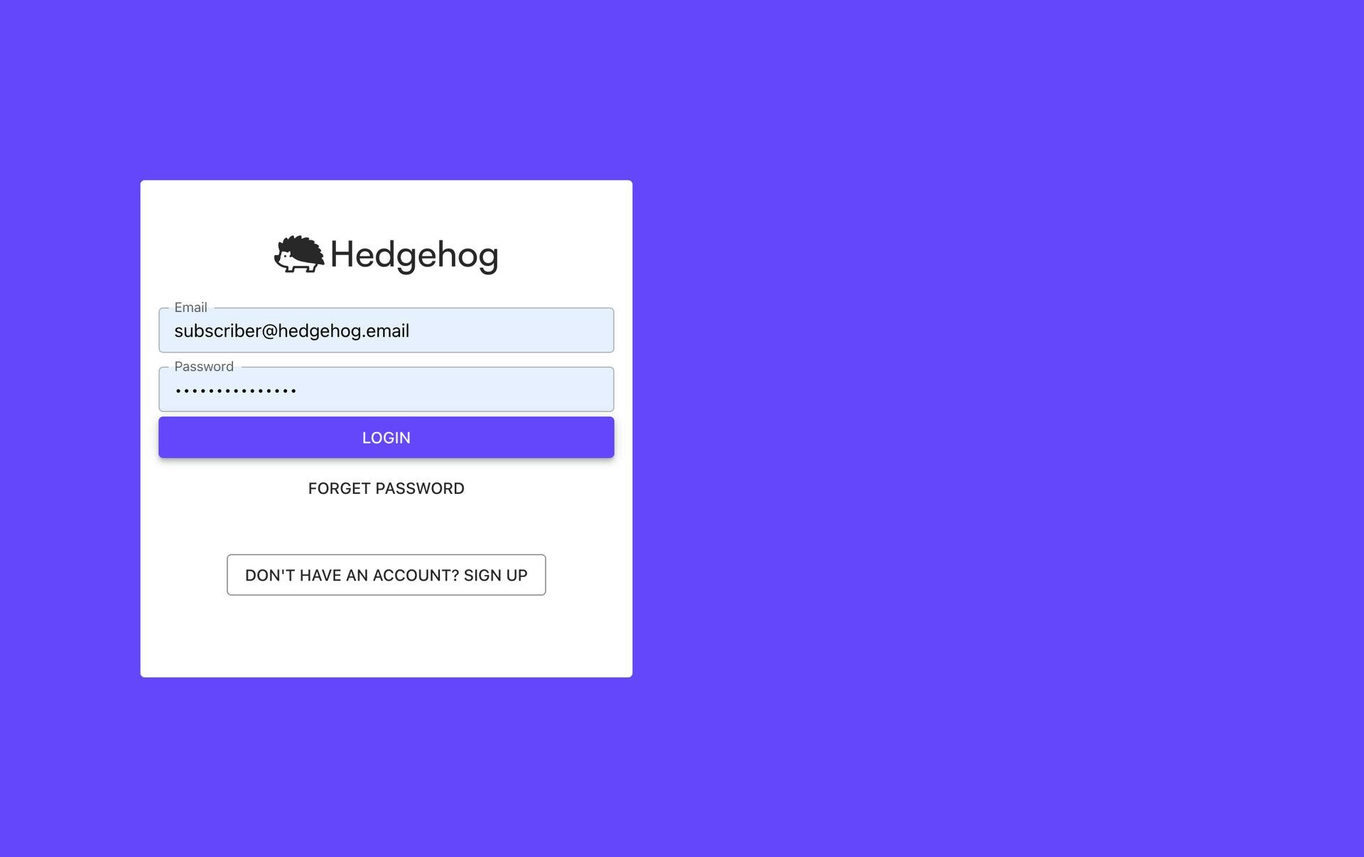 Hedgehog Email