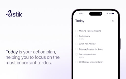 Listík, a to-do list